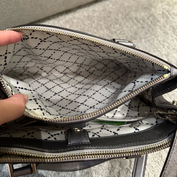 Kate Spade ♠️ Newbury Lane Small Loden Satchel - Metallic Grey - Picture 11 of 16